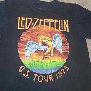 Led Zeppelin Icarus U.S. Tour 1975 Graphic Tee Black Large